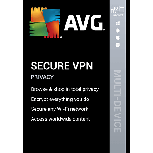 AVG Secure VPN 10 Devices 1 Year